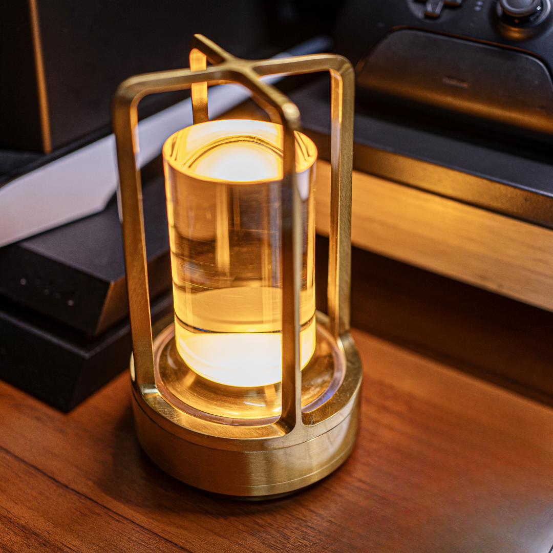 Lampe de Table Verre Cristal Rechargeable