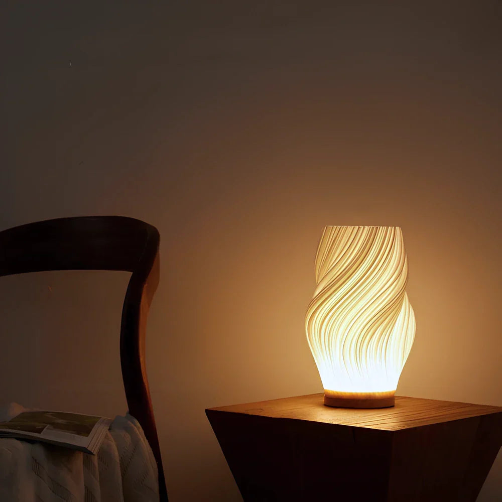 Lampe de Table Base Bois – Éclairage Moderne