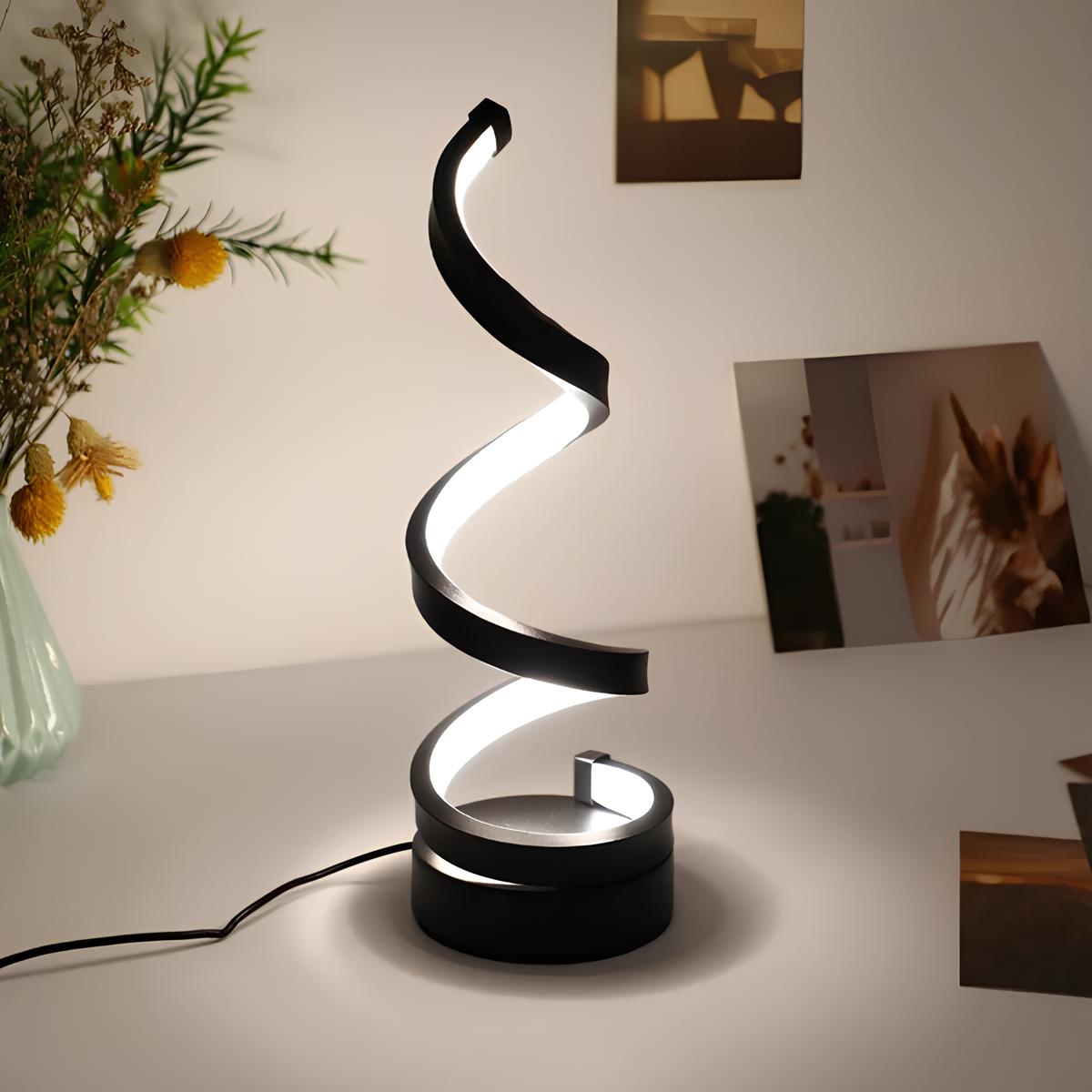 Lampe de Table Spirale Moderne LED
