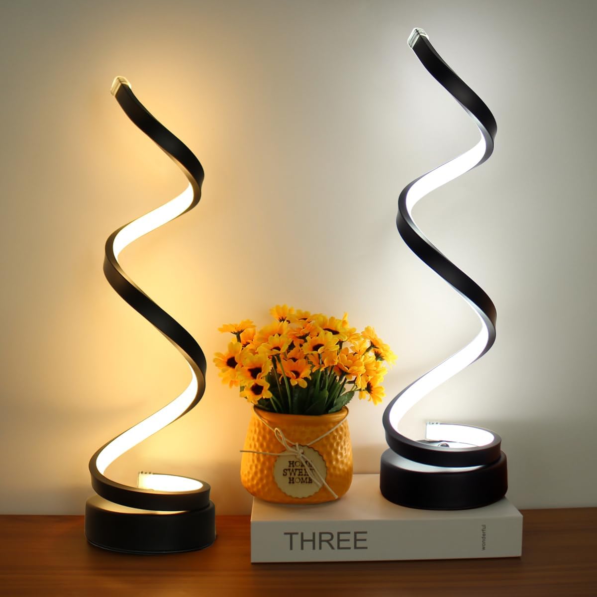Lampe de Table Spirale Moderne LED