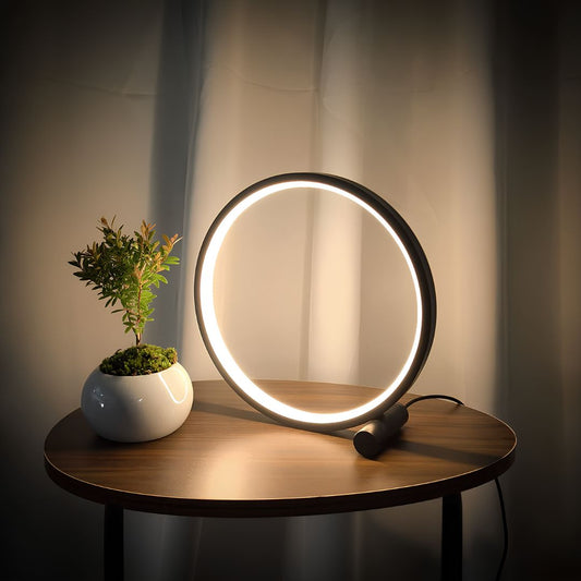 Lampe de Table LED Anneau – Lumière de Chevet Dimmmable