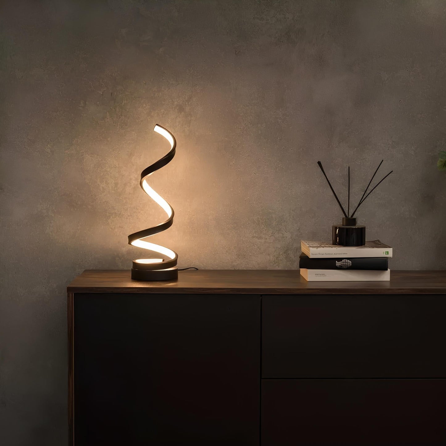 Lampe de Table Spirale Moderne LED