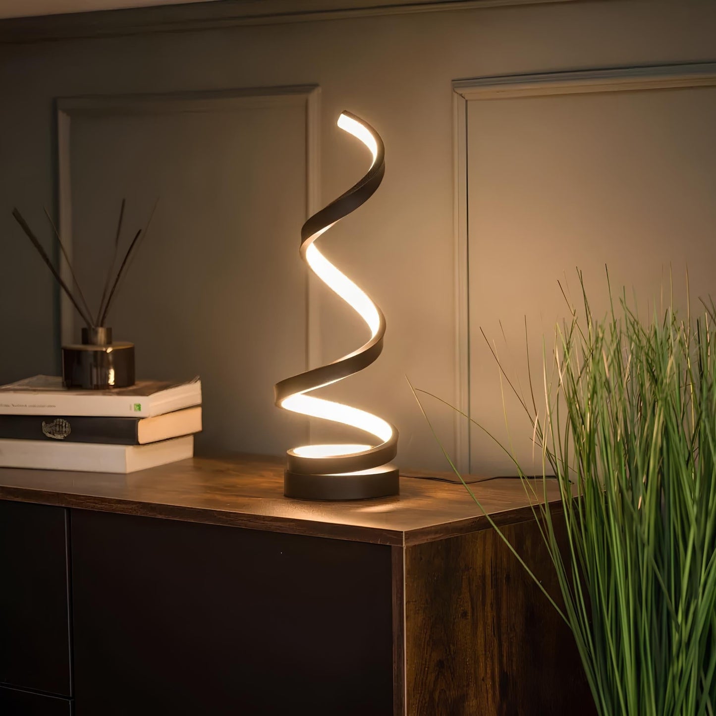 Lampe de Table Spirale Moderne LED