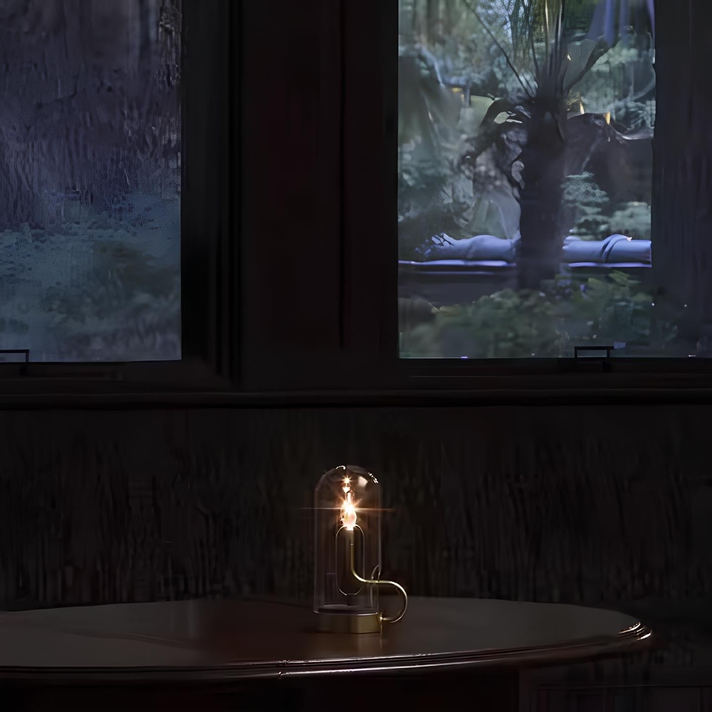 Lampe de Table LED Dôme en Verre Rechargeable