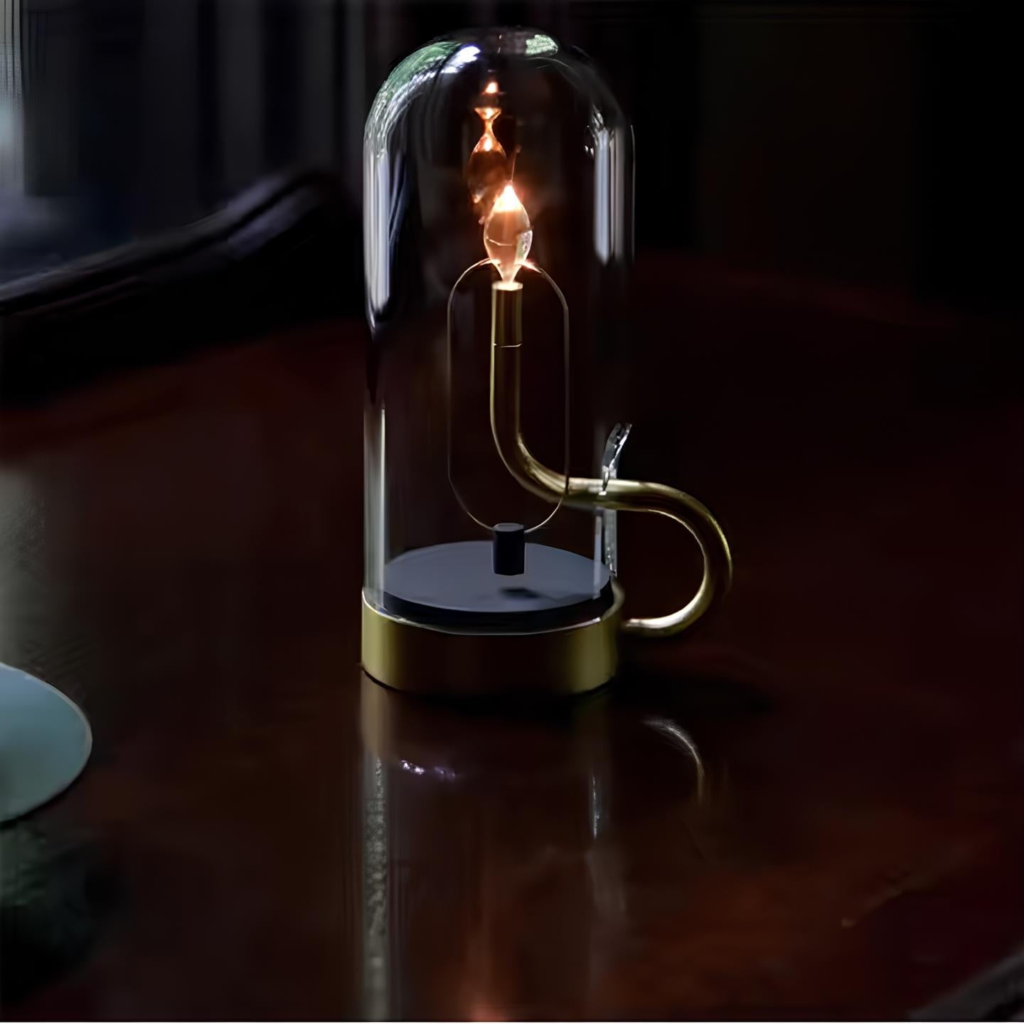 Lampe de Table LED Dôme en Verre Rechargeable