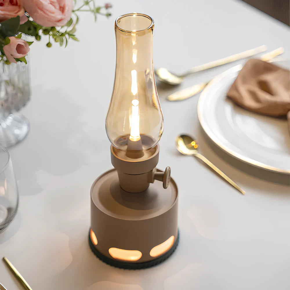 Lampe de Table LED Style Lanterne Rétro Rechargeable