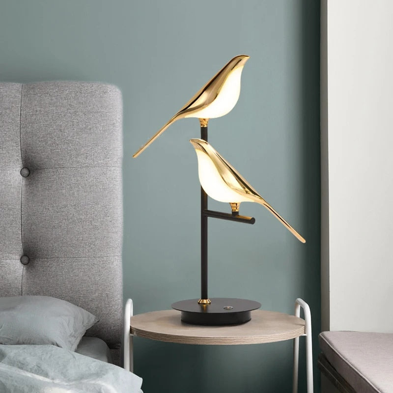 Lampe de Table Oiseau Moderne Sculptural