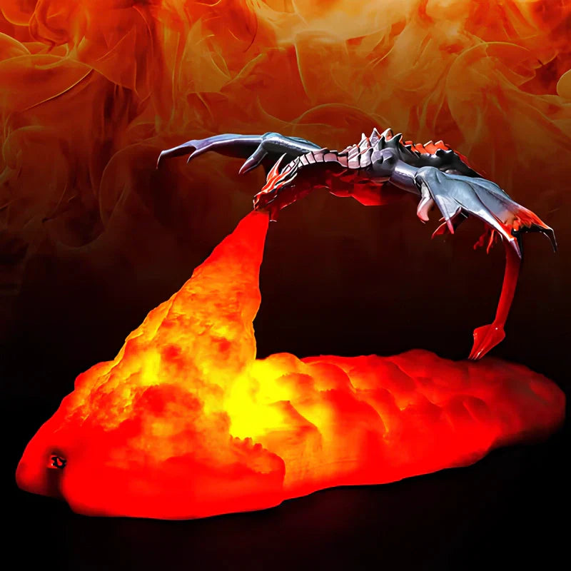 Lampe de Table Dragon Fantaisie à Flamme LED