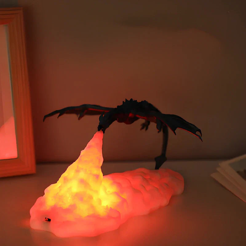 Lampe de Table Dragon Fantaisie à Flamme LED