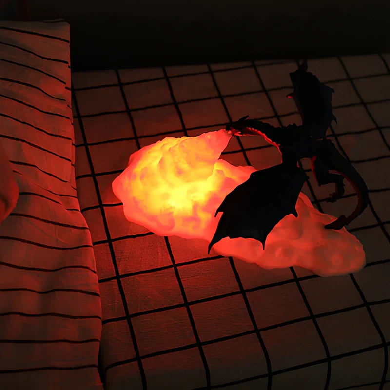 Lampe de Table Dragon Fantaisie à Flamme LED