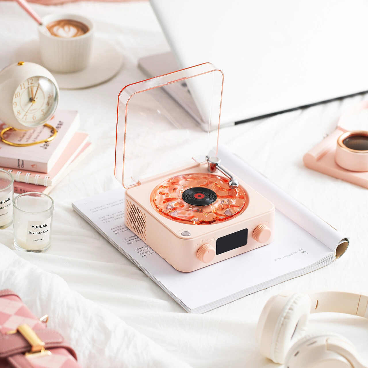 Lampe de Table LED Style Vinyle Rétro