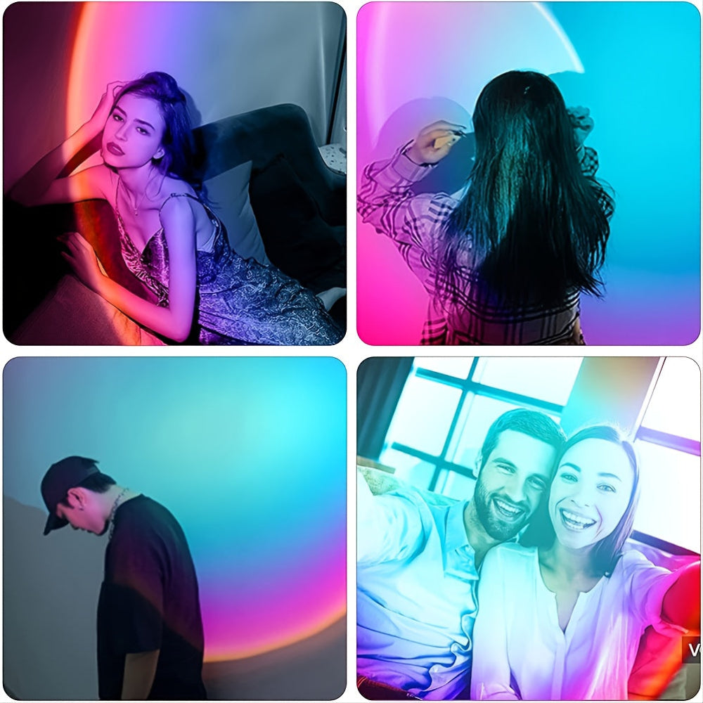 Lampe Soleil Couchant – Projecteur Rotatif Ambiant Cadeau