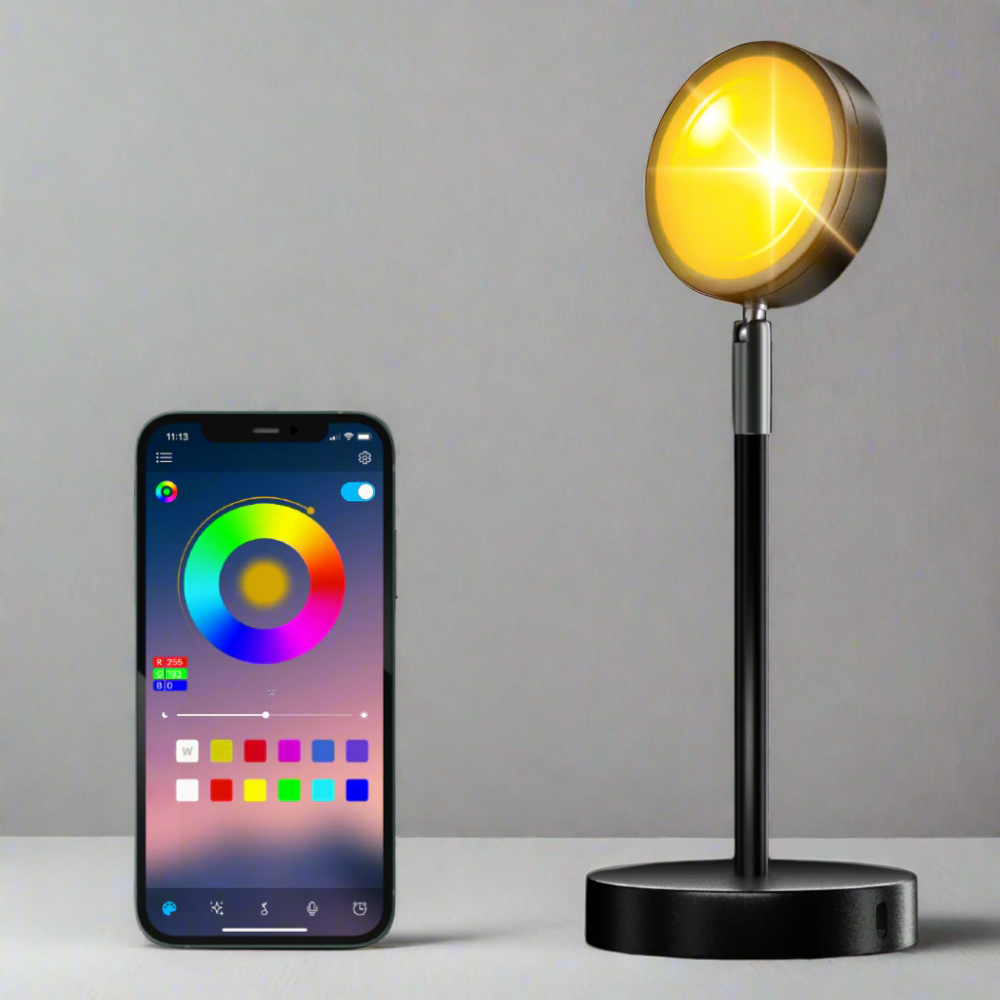 Lampe d’Ambiance LED – Projecteur de Couleurs Réglable