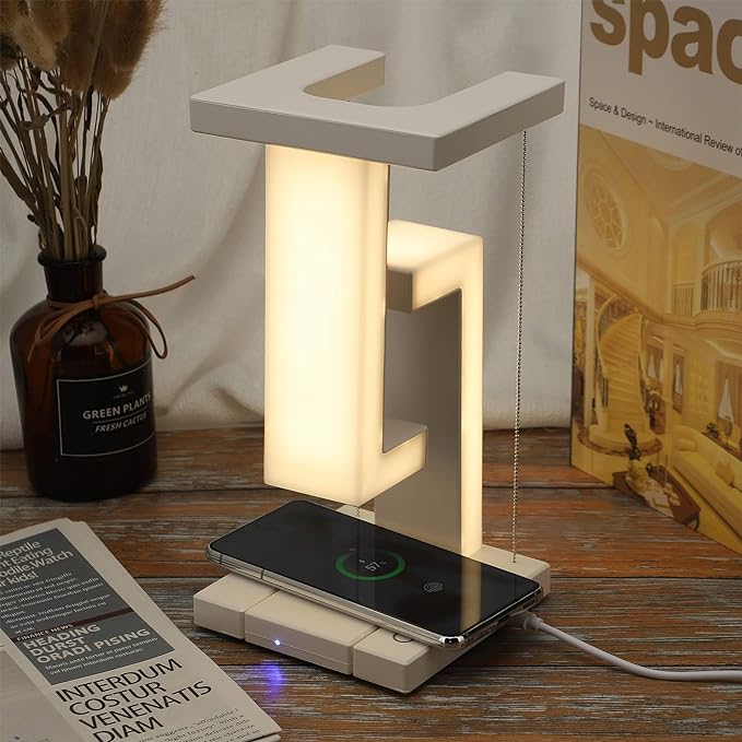 Lampe de Bureau LED avec Recharge Sans Fil Moderne
