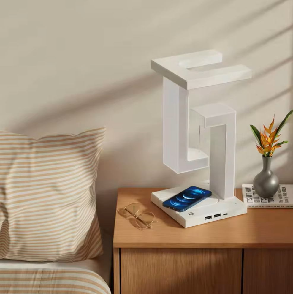 Lampe de Bureau LED avec Recharge Sans Fil Moderne