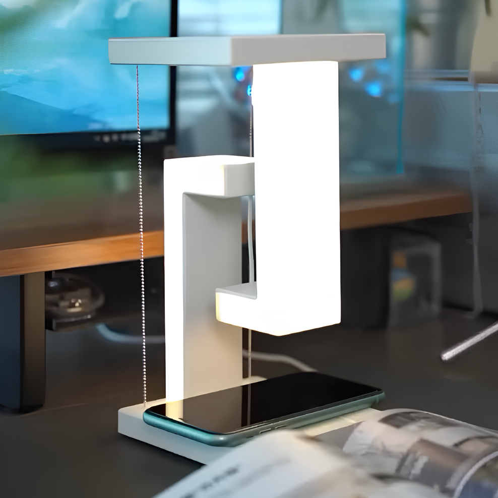 Lampe de Bureau LED avec Recharge Sans Fil Moderne