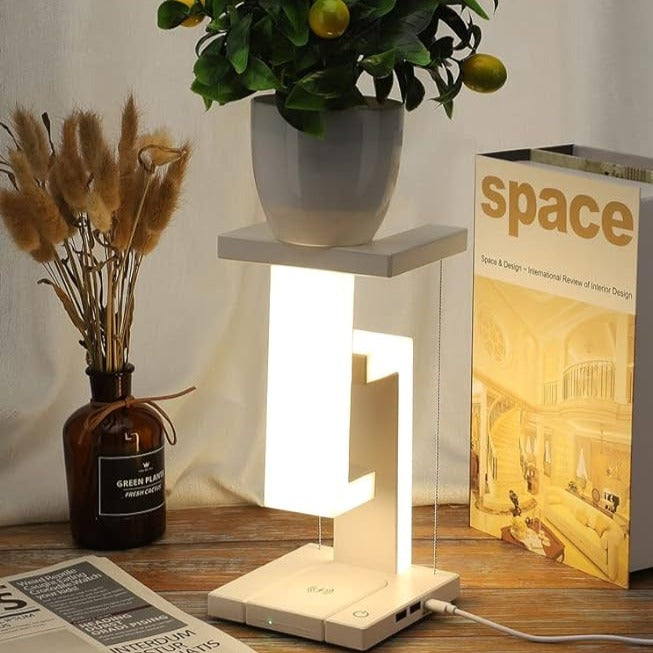Lampe de Bureau LED avec Recharge Sans Fil Moderne