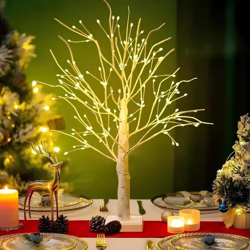 Lampe de Table LED Bouleau Décorative