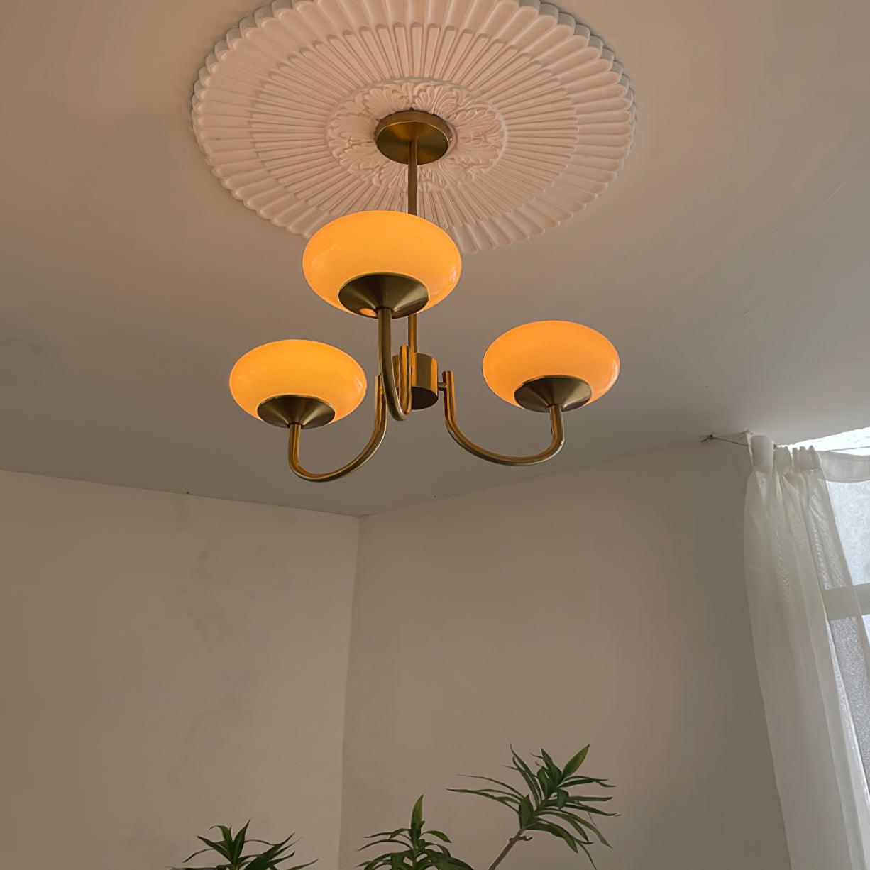 Plafonnier Moderne – Lustre en Laiton