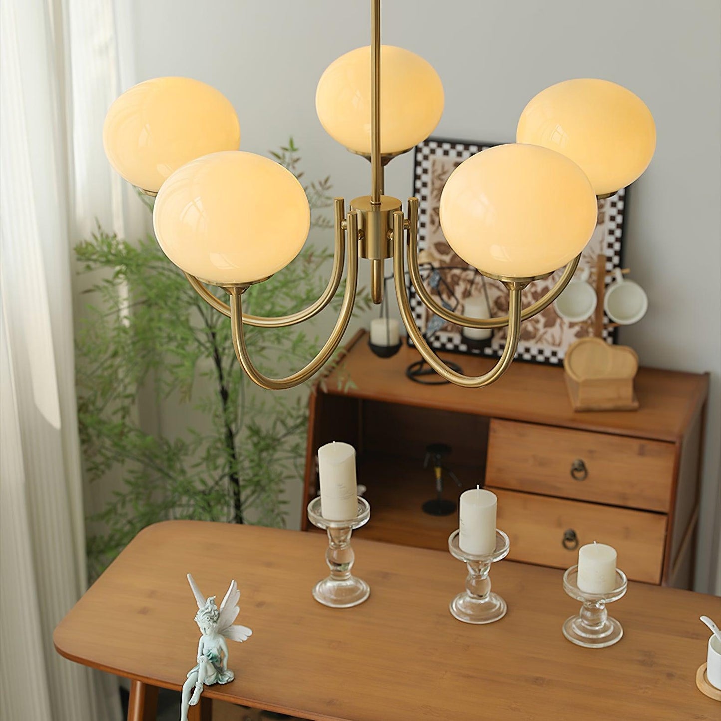 Plafonnier Moderne – Lustre en Laiton