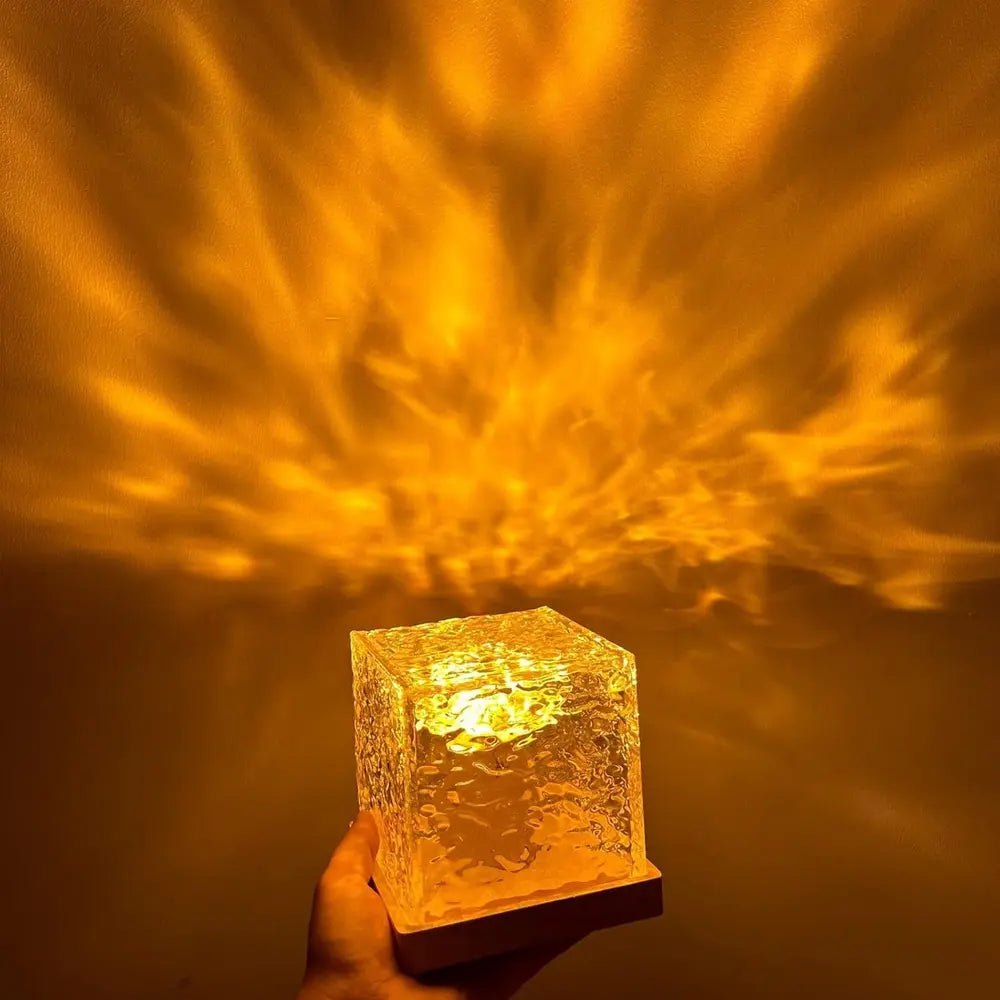 Lampe Cube Verre – Lumière d’Ambiance