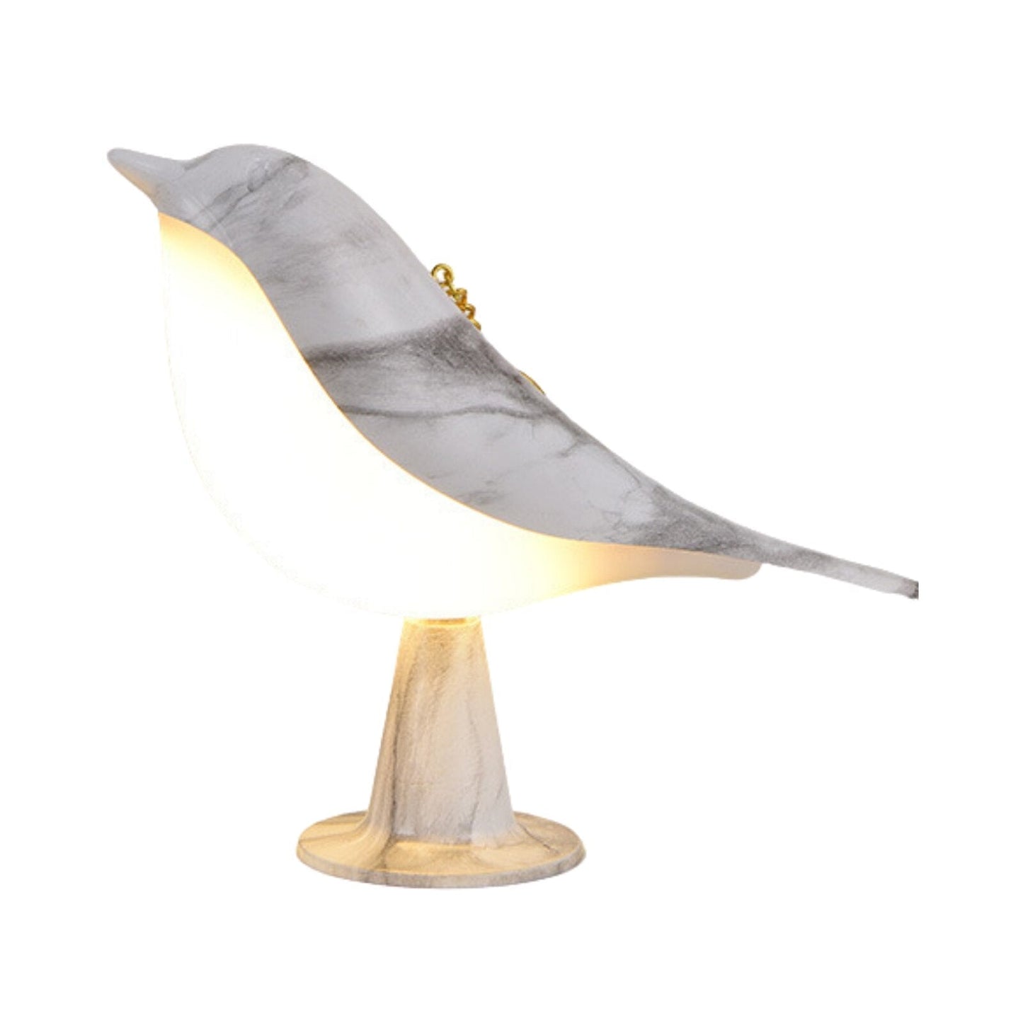 Lampe de Table Oiseau Effet Bois LED
